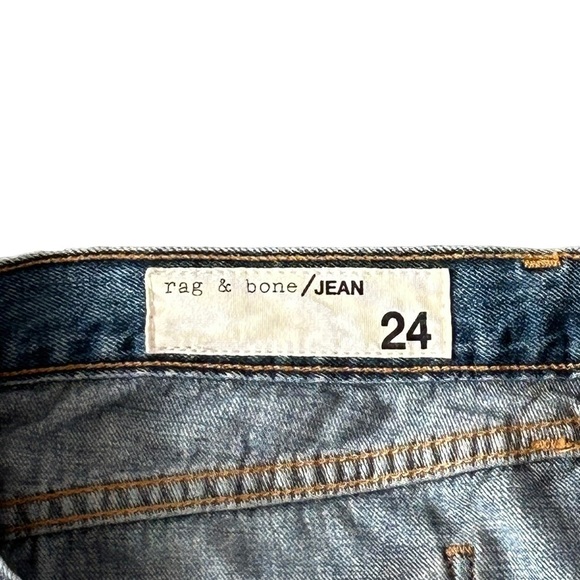 RAG & BONE Jean shorts Denim 5 pocket Cut-offs Side slits Raw edge Size 24 - Picture 10 of 15